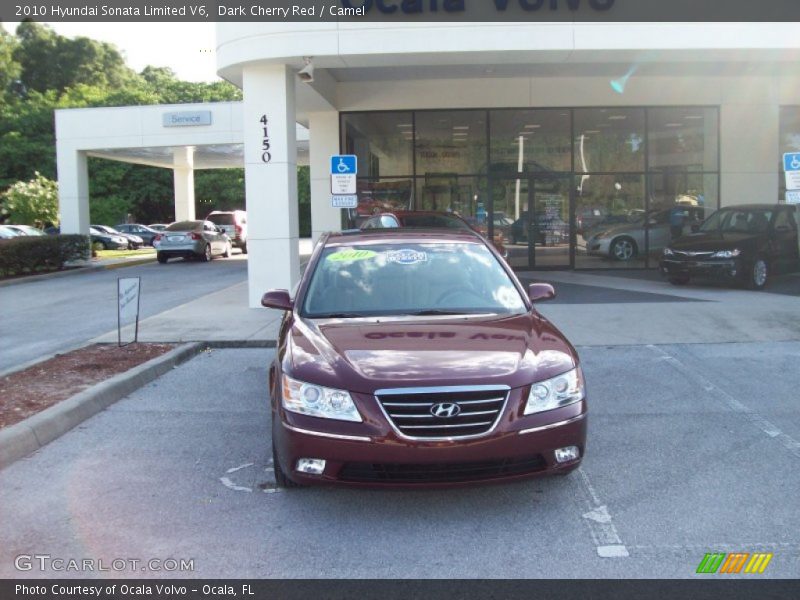 Dark Cherry Red / Camel 2010 Hyundai Sonata Limited V6