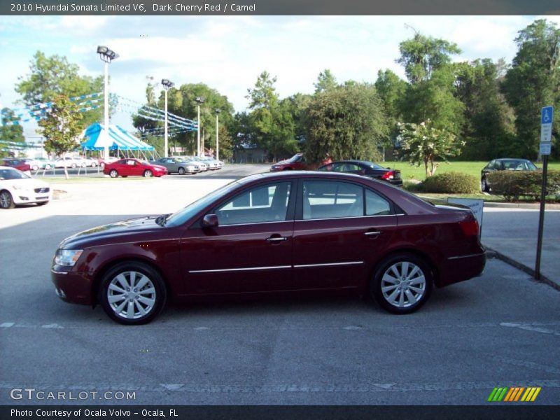 Dark Cherry Red / Camel 2010 Hyundai Sonata Limited V6