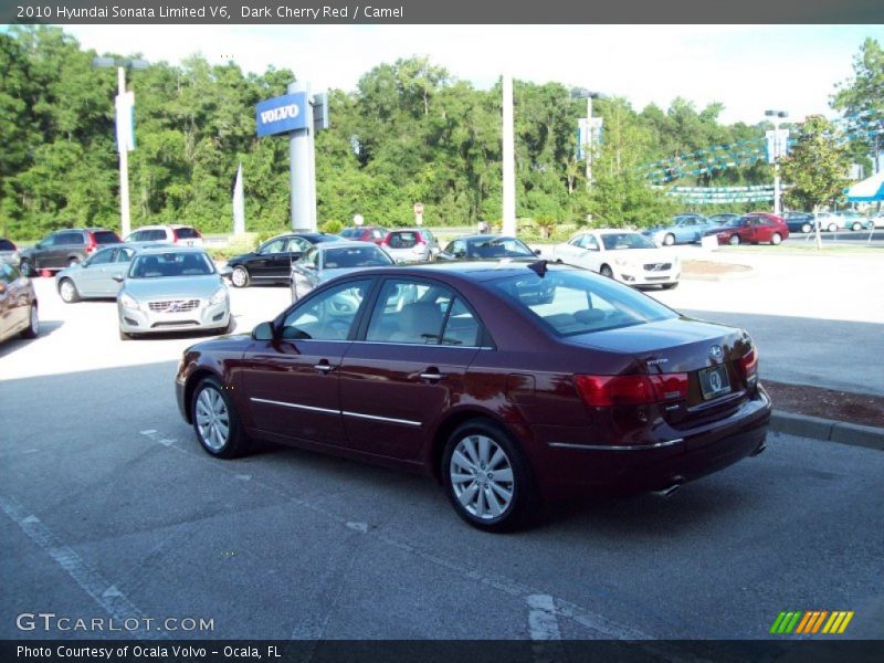 Dark Cherry Red / Camel 2010 Hyundai Sonata Limited V6