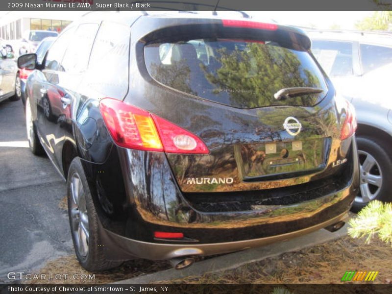 Super Black / Black 2009 Nissan Murano LE AWD