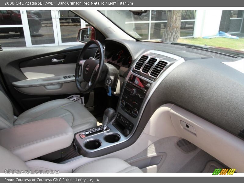 Dark Crimson Red Metallic / Light Titanium 2008 GMC Acadia SLT AWD