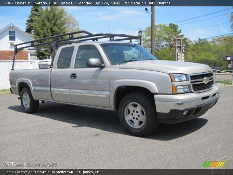 Silver Birch Metallic / Dark Charcoal 2007 Chevrolet Silverado 1500 Classic LT Extended Cab 4x4