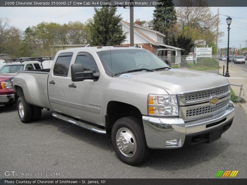 Silver Birch Metallic / Ebony 2008 Chevrolet Silverado 3500HD LT Crew Cab 4x4 Dually