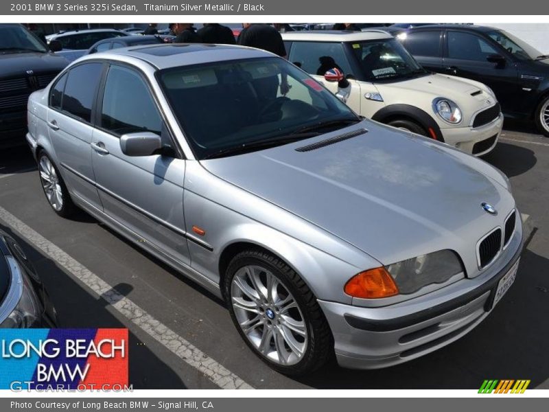 Titanium Silver Metallic / Black 2001 BMW 3 Series 325i Sedan