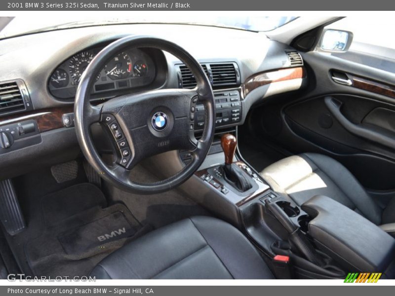 Titanium Silver Metallic / Black 2001 BMW 3 Series 325i Sedan