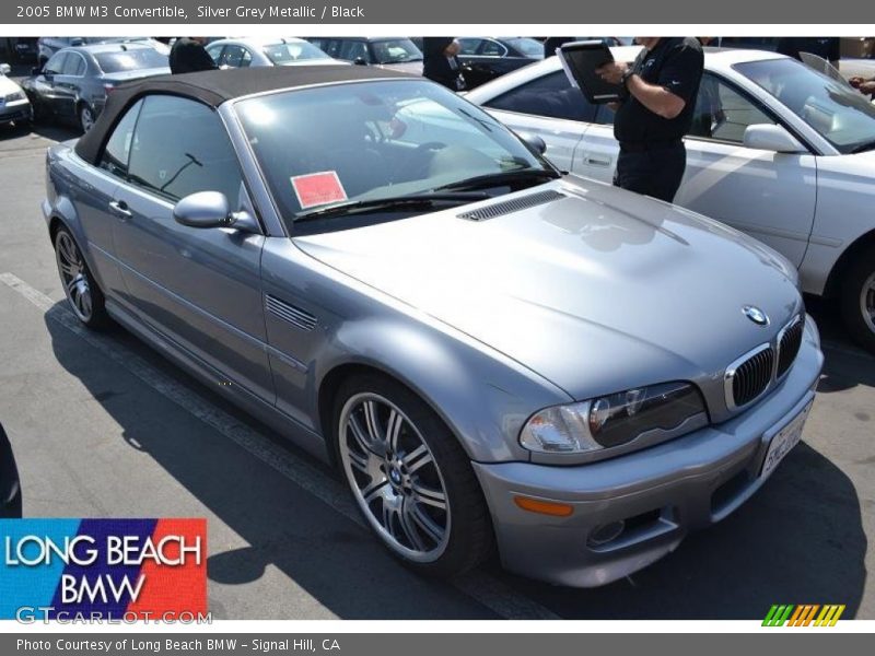 Silver Grey Metallic / Black 2005 BMW M3 Convertible