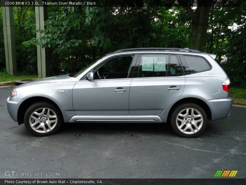 Titanium Silver Metallic / Black 2006 BMW X3 3.0i