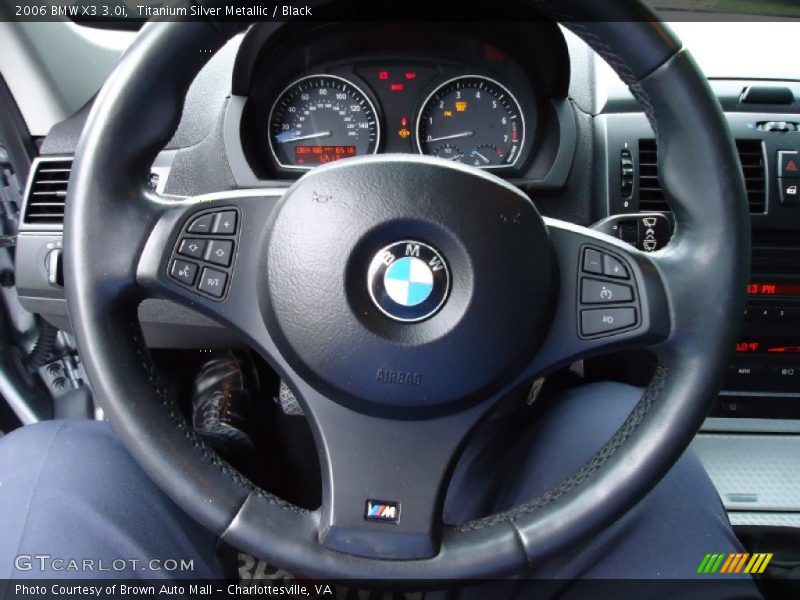 Titanium Silver Metallic / Black 2006 BMW X3 3.0i