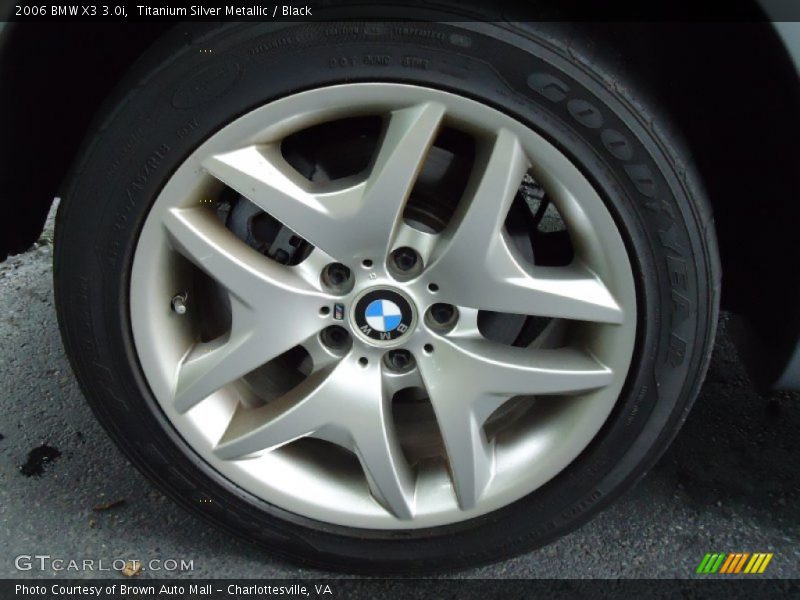 Titanium Silver Metallic / Black 2006 BMW X3 3.0i