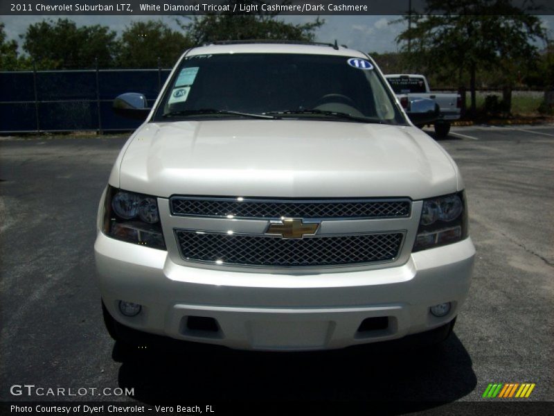 White Diamond Tricoat / Light Cashmere/Dark Cashmere 2011 Chevrolet Suburban LTZ