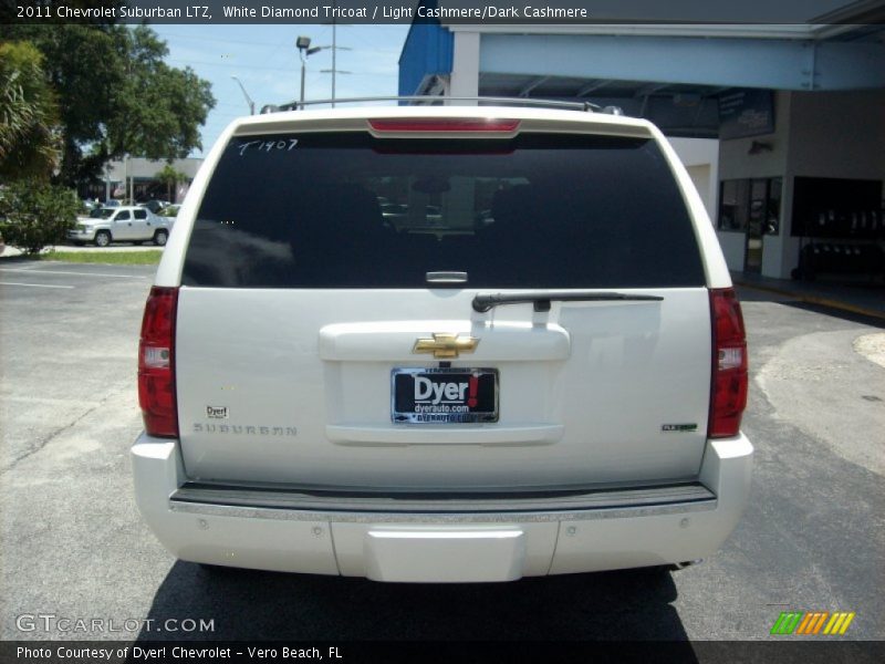 White Diamond Tricoat / Light Cashmere/Dark Cashmere 2011 Chevrolet Suburban LTZ