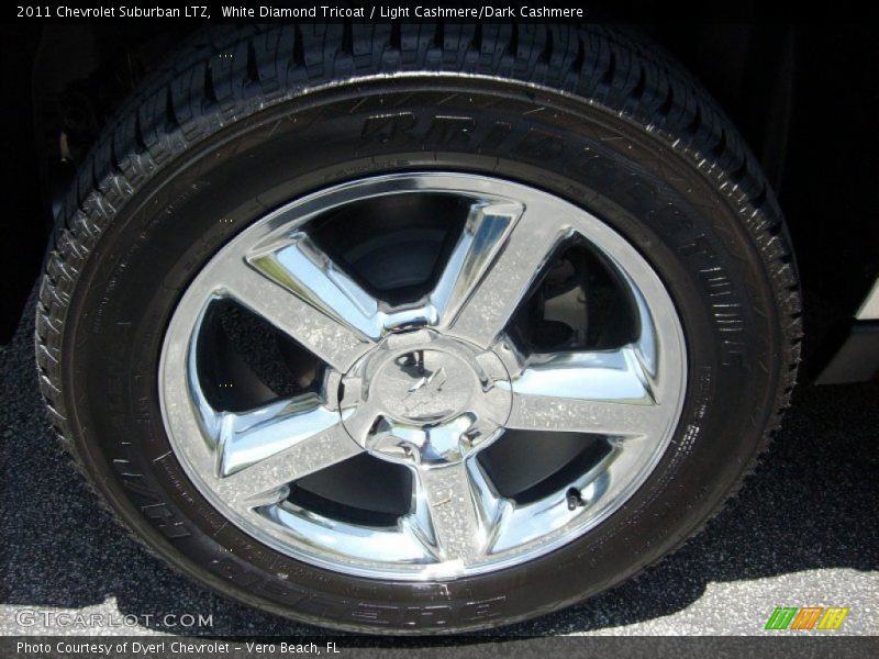 White Diamond Tricoat / Light Cashmere/Dark Cashmere 2011 Chevrolet Suburban LTZ