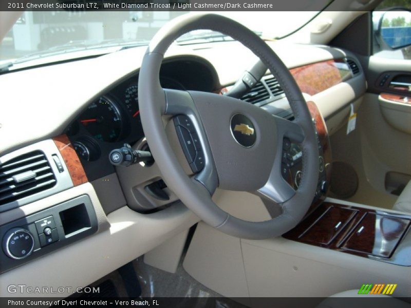 White Diamond Tricoat / Light Cashmere/Dark Cashmere 2011 Chevrolet Suburban LTZ
