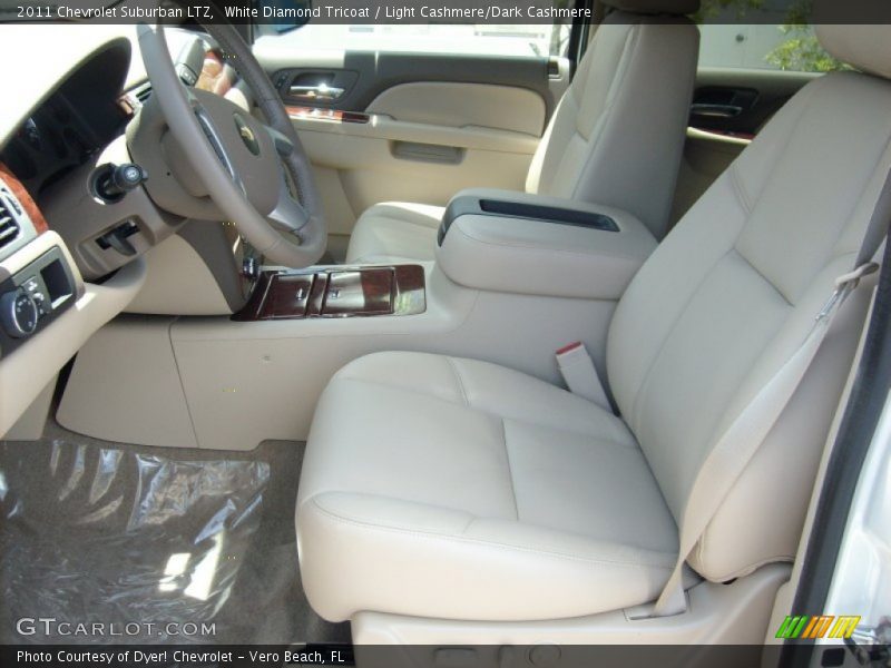 White Diamond Tricoat / Light Cashmere/Dark Cashmere 2011 Chevrolet Suburban LTZ