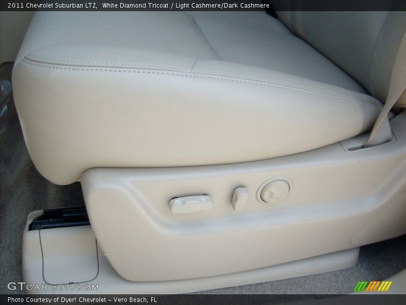 White Diamond Tricoat / Light Cashmere/Dark Cashmere 2011 Chevrolet Suburban LTZ