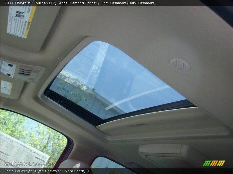 White Diamond Tricoat / Light Cashmere/Dark Cashmere 2011 Chevrolet Suburban LTZ