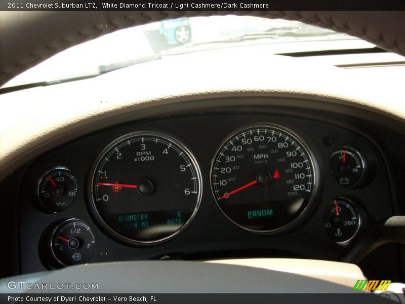 White Diamond Tricoat / Light Cashmere/Dark Cashmere 2011 Chevrolet Suburban LTZ