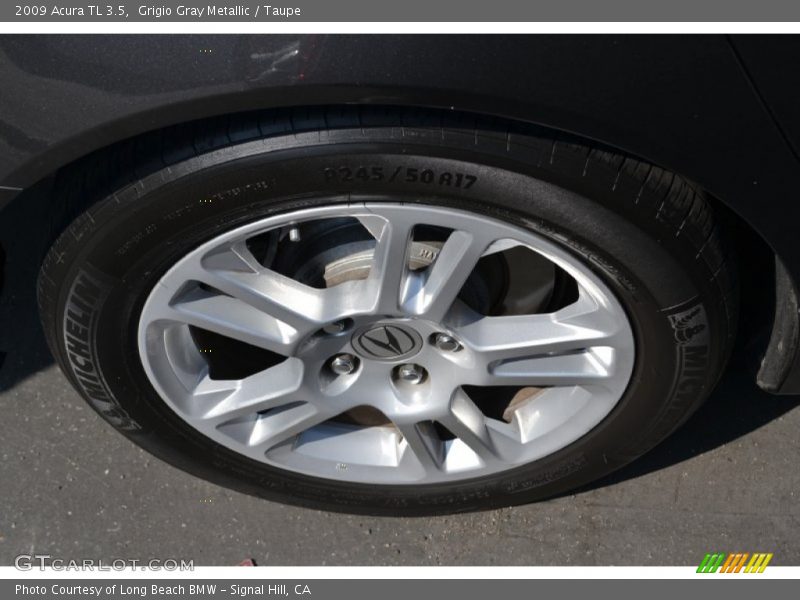 Grigio Gray Metallic / Taupe 2009 Acura TL 3.5