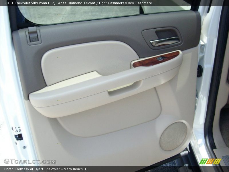 White Diamond Tricoat / Light Cashmere/Dark Cashmere 2011 Chevrolet Suburban LTZ