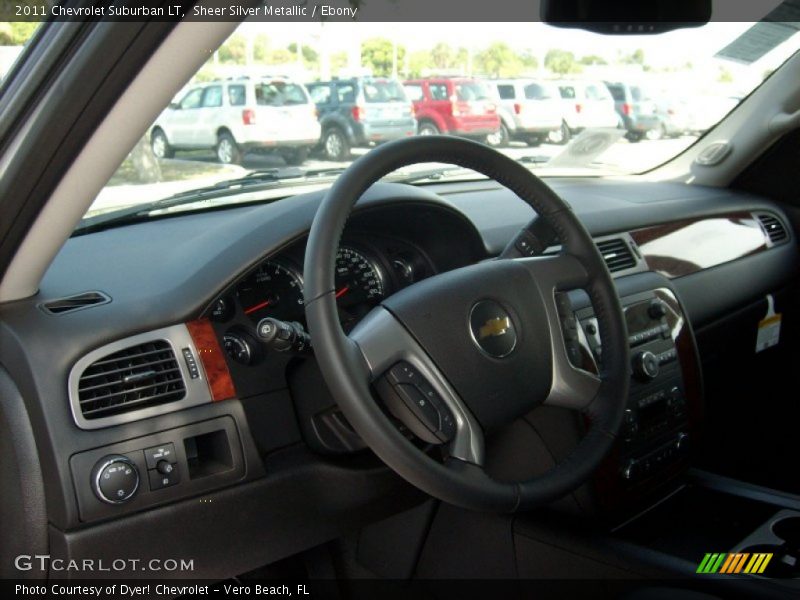 Sheer Silver Metallic / Ebony 2011 Chevrolet Suburban LT
