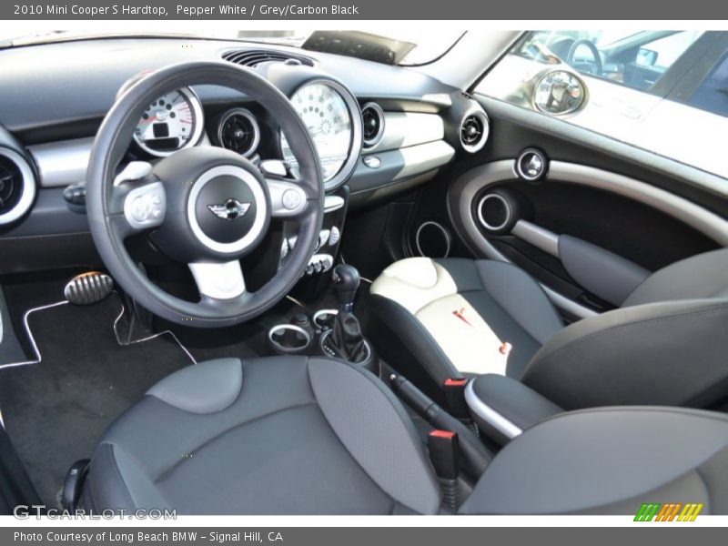 Pepper White / Grey/Carbon Black 2010 Mini Cooper S Hardtop