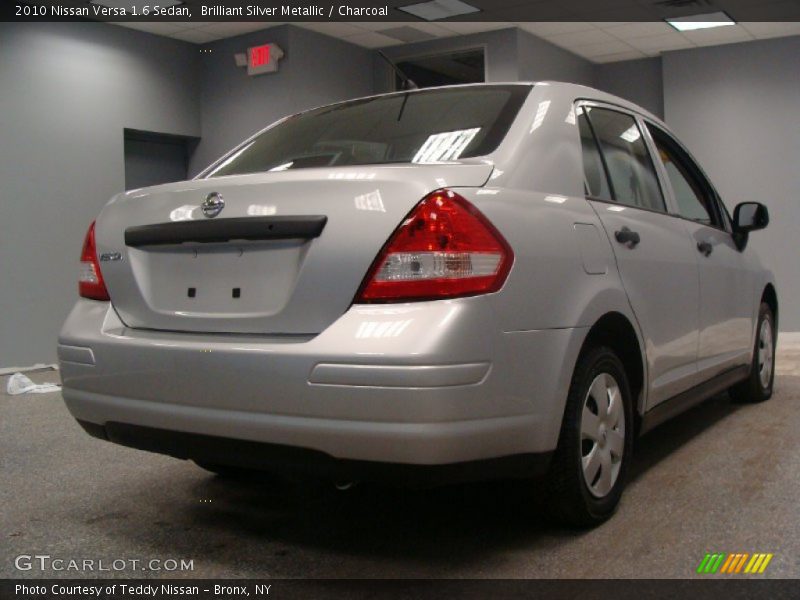 Brilliant Silver Metallic / Charcoal 2010 Nissan Versa 1.6 Sedan