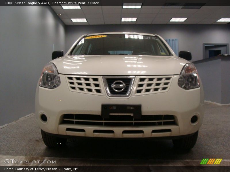 Phantom White Pearl / Black 2008 Nissan Rogue S AWD