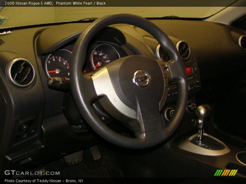Phantom White Pearl / Black 2008 Nissan Rogue S AWD