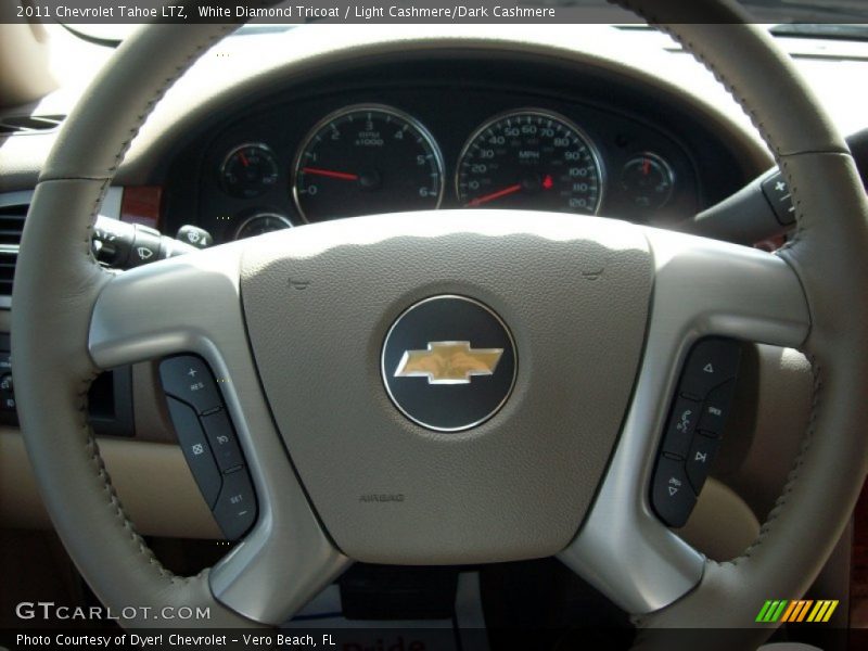 White Diamond Tricoat / Light Cashmere/Dark Cashmere 2011 Chevrolet Tahoe LTZ