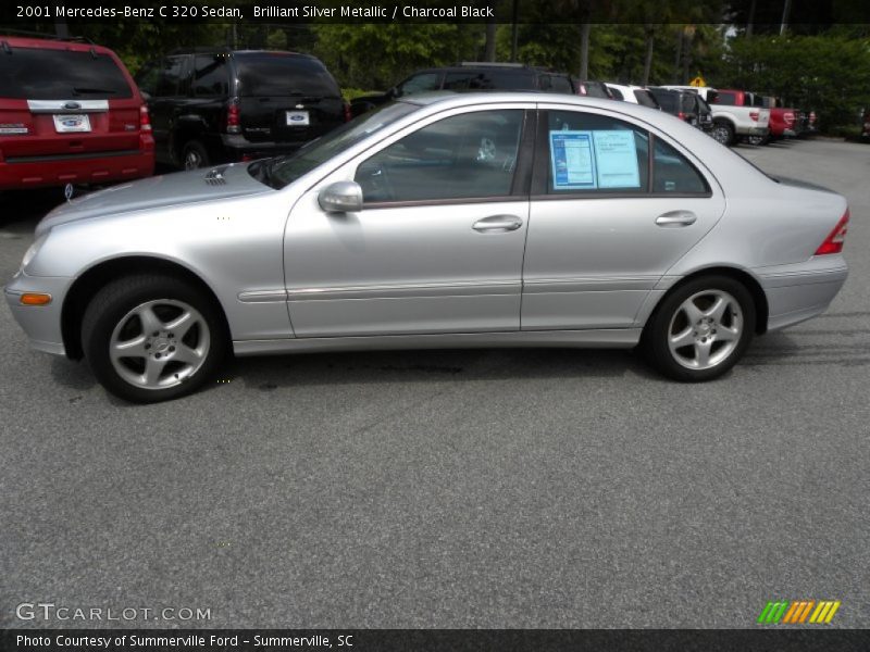 Brilliant Silver Metallic / Charcoal Black 2001 Mercedes-Benz C 320 Sedan
