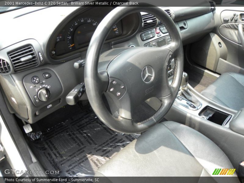 Brilliant Silver Metallic / Charcoal Black 2001 Mercedes-Benz C 320 Sedan