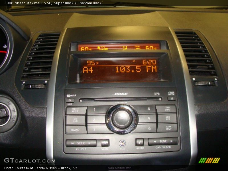 Super Black / Charcoal Black 2008 Nissan Maxima 3.5 SE