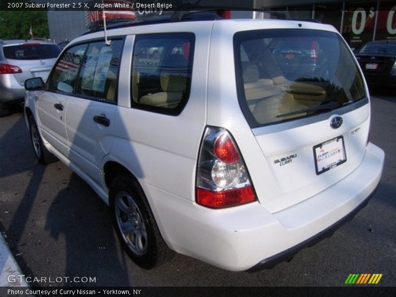Aspen White / Desert Beige 2007 Subaru Forester 2.5 X