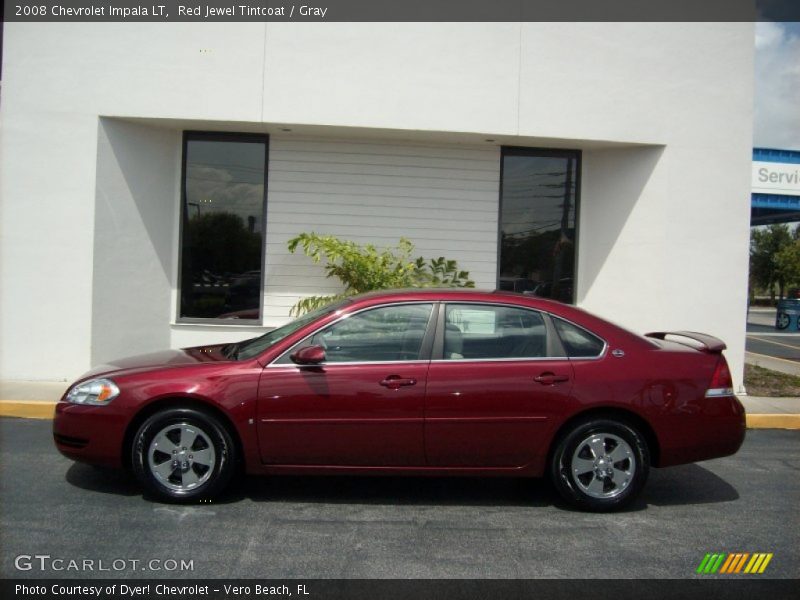Red Jewel Tintcoat / Gray 2008 Chevrolet Impala LT