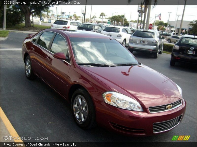 Red Jewel Tintcoat / Gray 2008 Chevrolet Impala LT