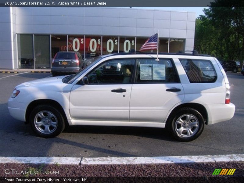 Aspen White / Desert Beige 2007 Subaru Forester 2.5 X