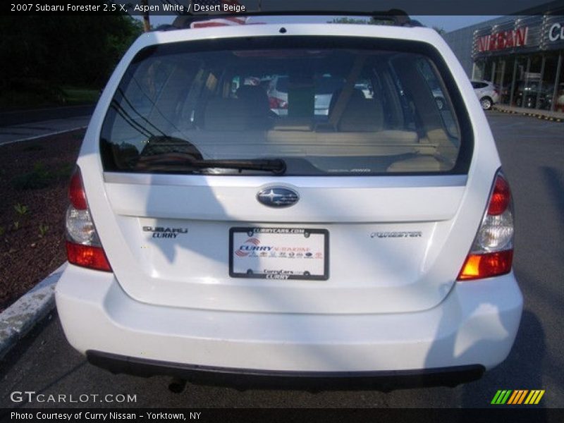 Aspen White / Desert Beige 2007 Subaru Forester 2.5 X