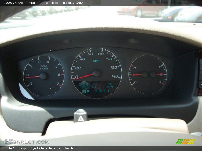 Red Jewel Tintcoat / Gray 2008 Chevrolet Impala LT
