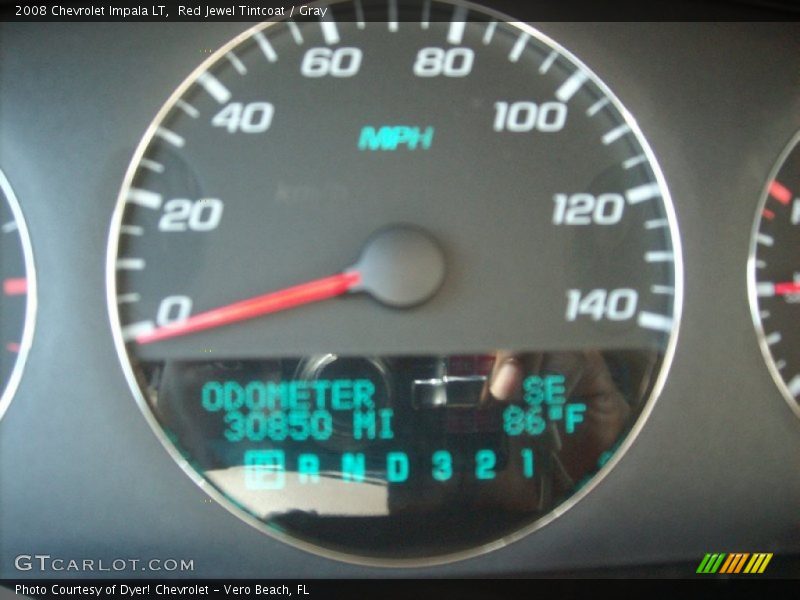 Red Jewel Tintcoat / Gray 2008 Chevrolet Impala LT