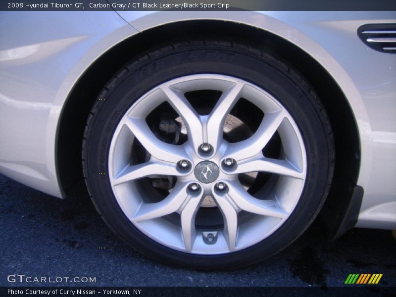 Carbon Gray / GT Black Leather/Black Sport Grip 2008 Hyundai Tiburon GT