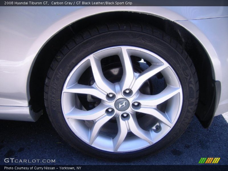 Carbon Gray / GT Black Leather/Black Sport Grip 2008 Hyundai Tiburon GT