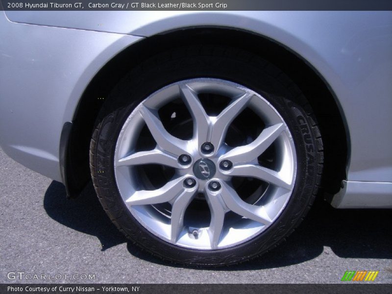 Carbon Gray / GT Black Leather/Black Sport Grip 2008 Hyundai Tiburon GT