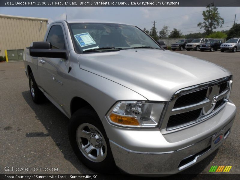 Bright Silver Metallic / Dark Slate Gray/Medium Graystone 2011 Dodge Ram 1500 SLT Regular Cab