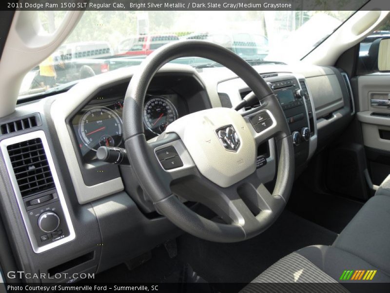 Bright Silver Metallic / Dark Slate Gray/Medium Graystone 2011 Dodge Ram 1500 SLT Regular Cab