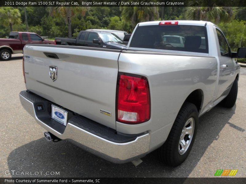 Bright Silver Metallic / Dark Slate Gray/Medium Graystone 2011 Dodge Ram 1500 SLT Regular Cab