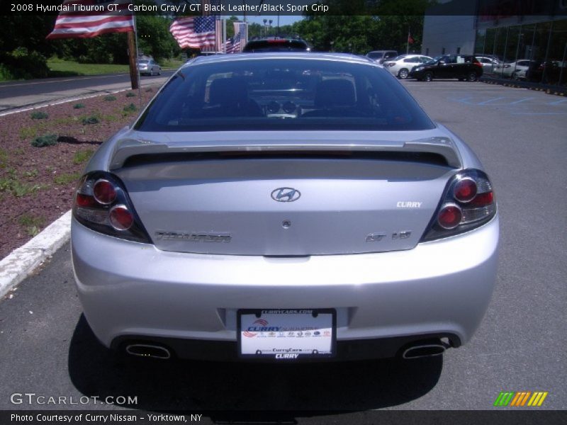 Carbon Gray / GT Black Leather/Black Sport Grip 2008 Hyundai Tiburon GT