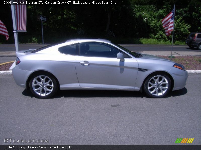 Carbon Gray / GT Black Leather/Black Sport Grip 2008 Hyundai Tiburon GT
