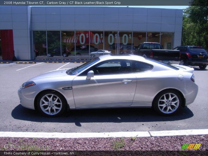 Carbon Gray / GT Black Leather/Black Sport Grip 2008 Hyundai Tiburon GT