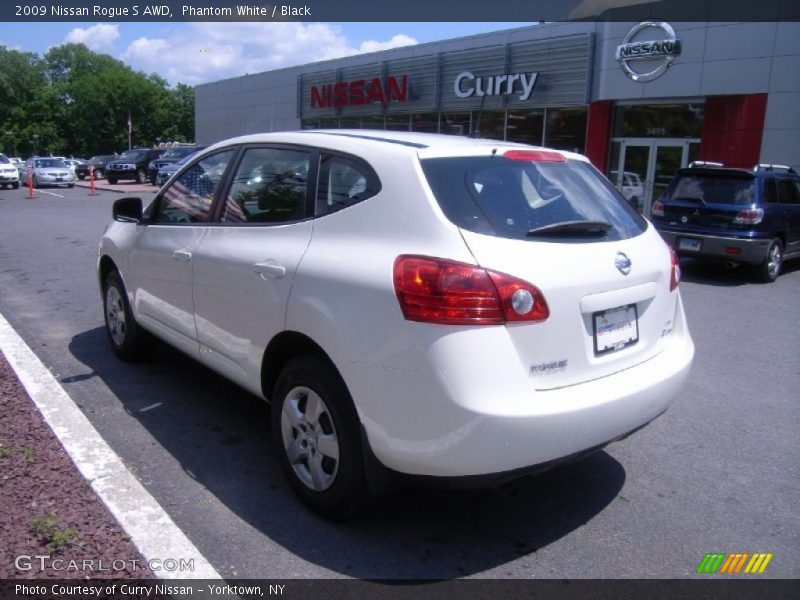 Phantom White / Black 2009 Nissan Rogue S AWD