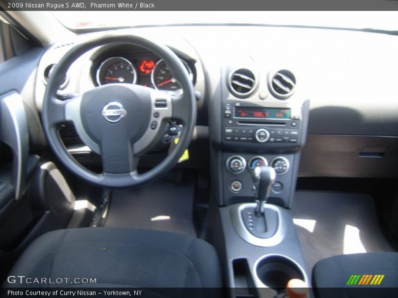 Phantom White / Black 2009 Nissan Rogue S AWD